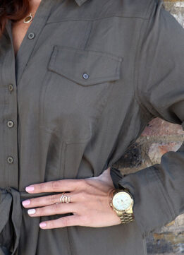 Michael Kors Gold Watch and Snake Ring