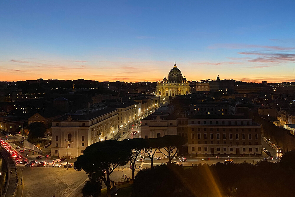 Rome Sunset from the Top of CAstle