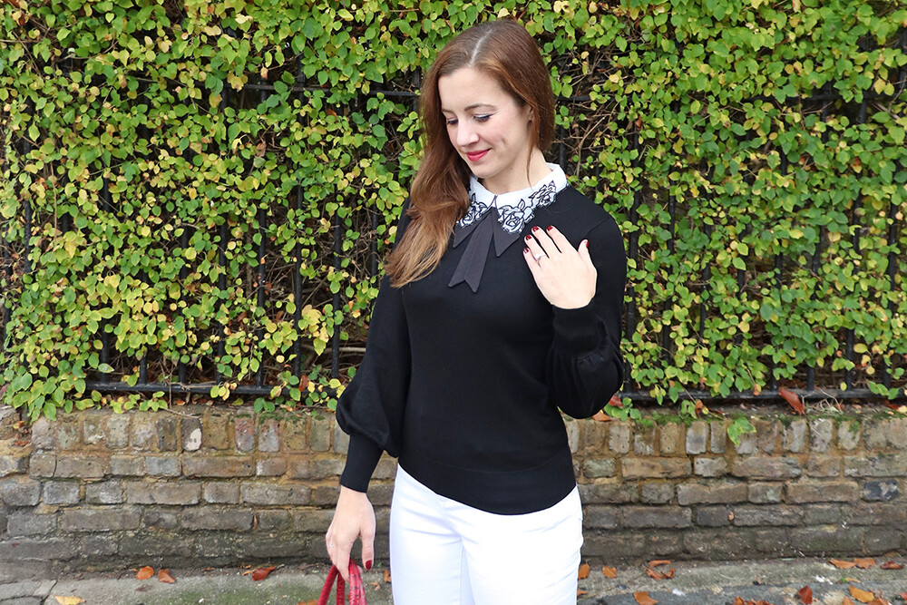 London Fashion Blogger in Asos Collared Jumper