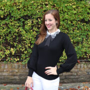 River Island collared balloon sleeve jumper in black - Asos Collared Jumper