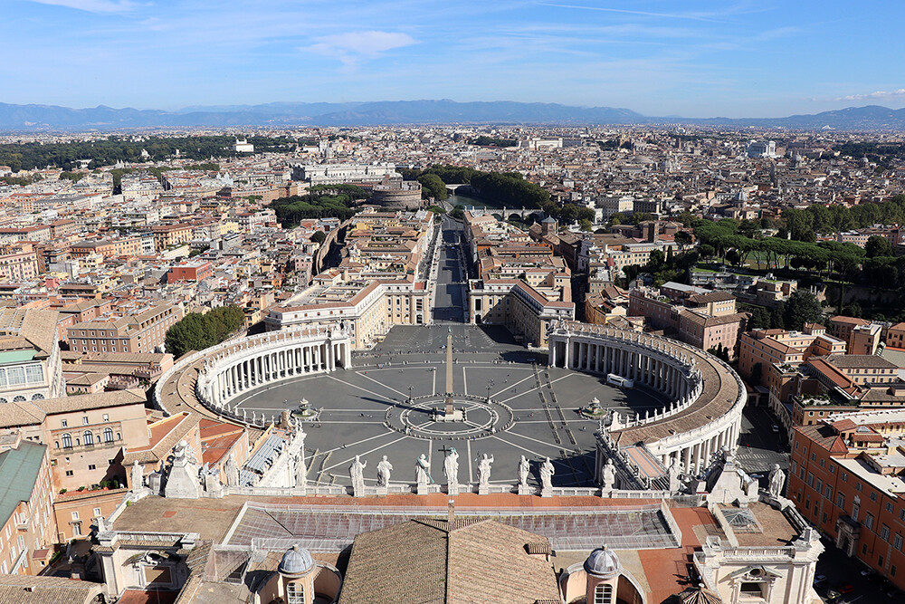 St. Peter's Square from the top of St. Peter's Basilica