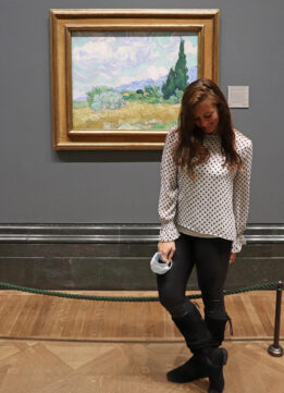 UK Blogger with A Wheatfield, with Cypresse by Vincent van Gogh