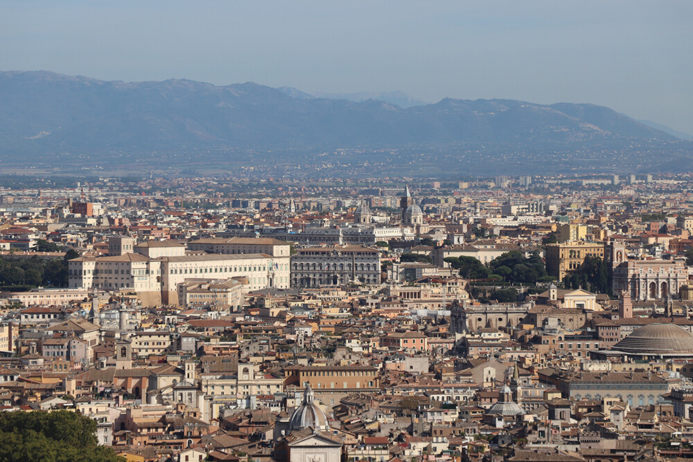 View of Rome from the top of St. Peter's Basilica