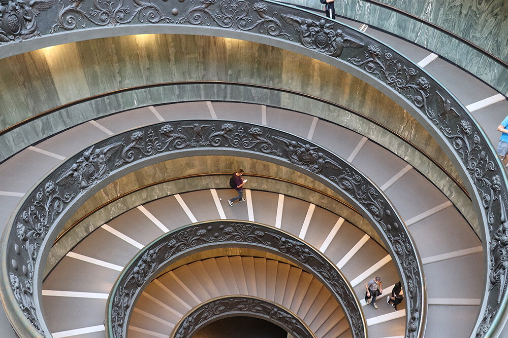 View of the Spiral Staircase at the Vatican