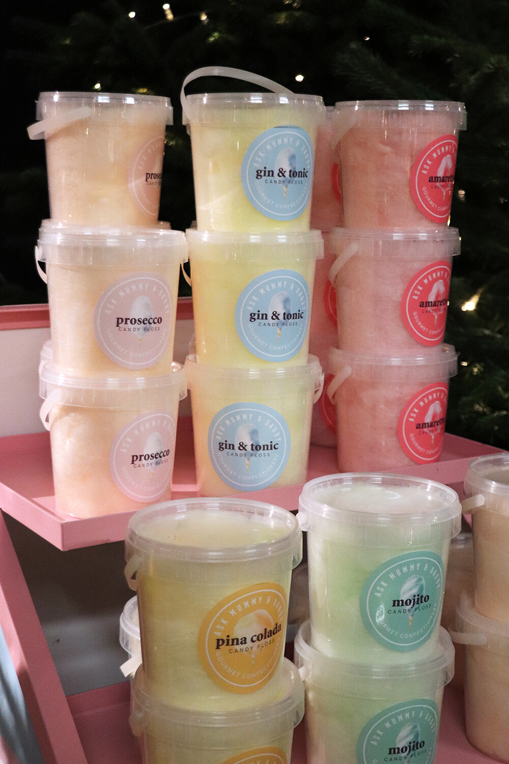 Ask Mummy and Daddy Candy Floss at Selfridges Christmas Market