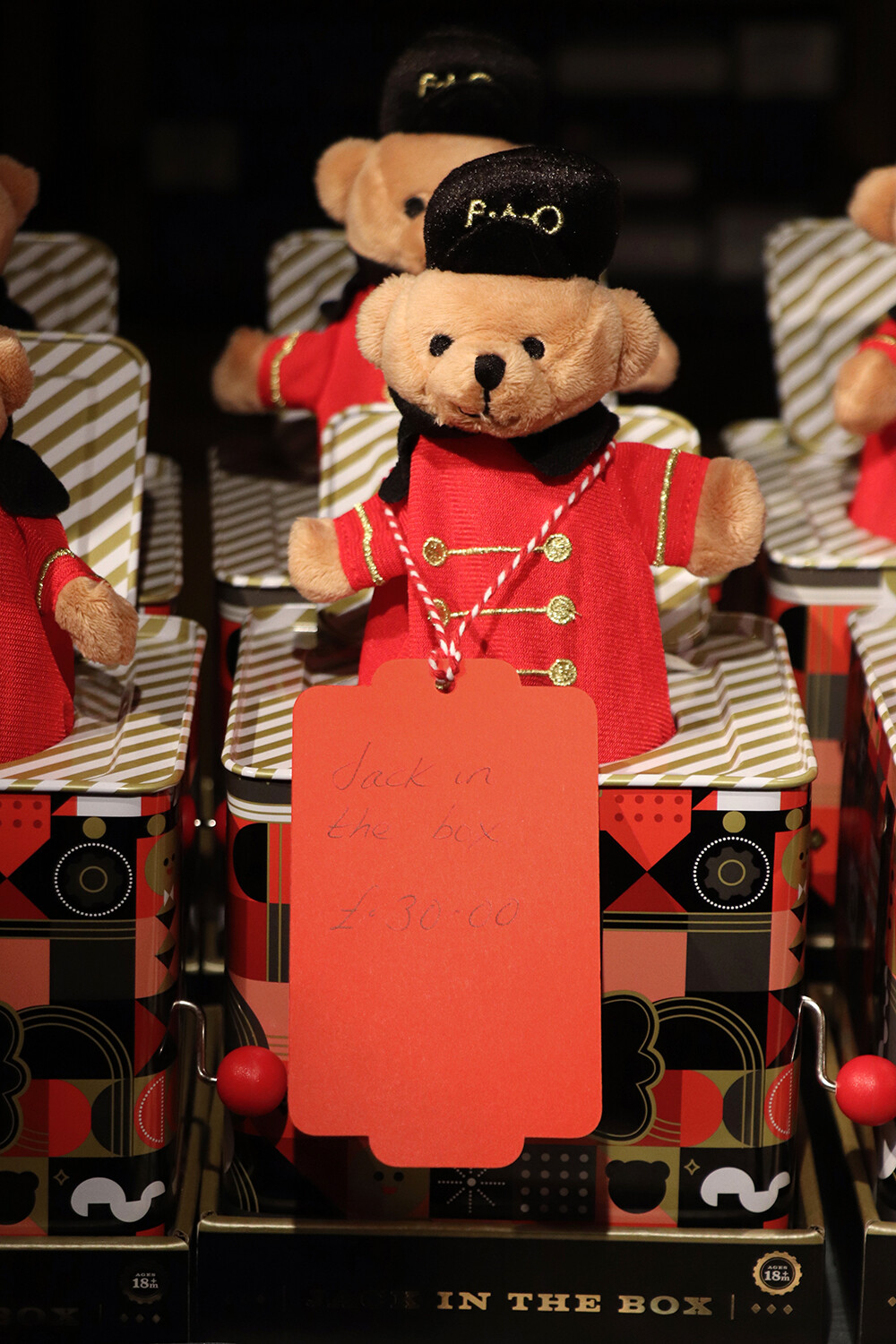 FAO Schwarz Teddy Bear jack-in-the-box at Selfridges