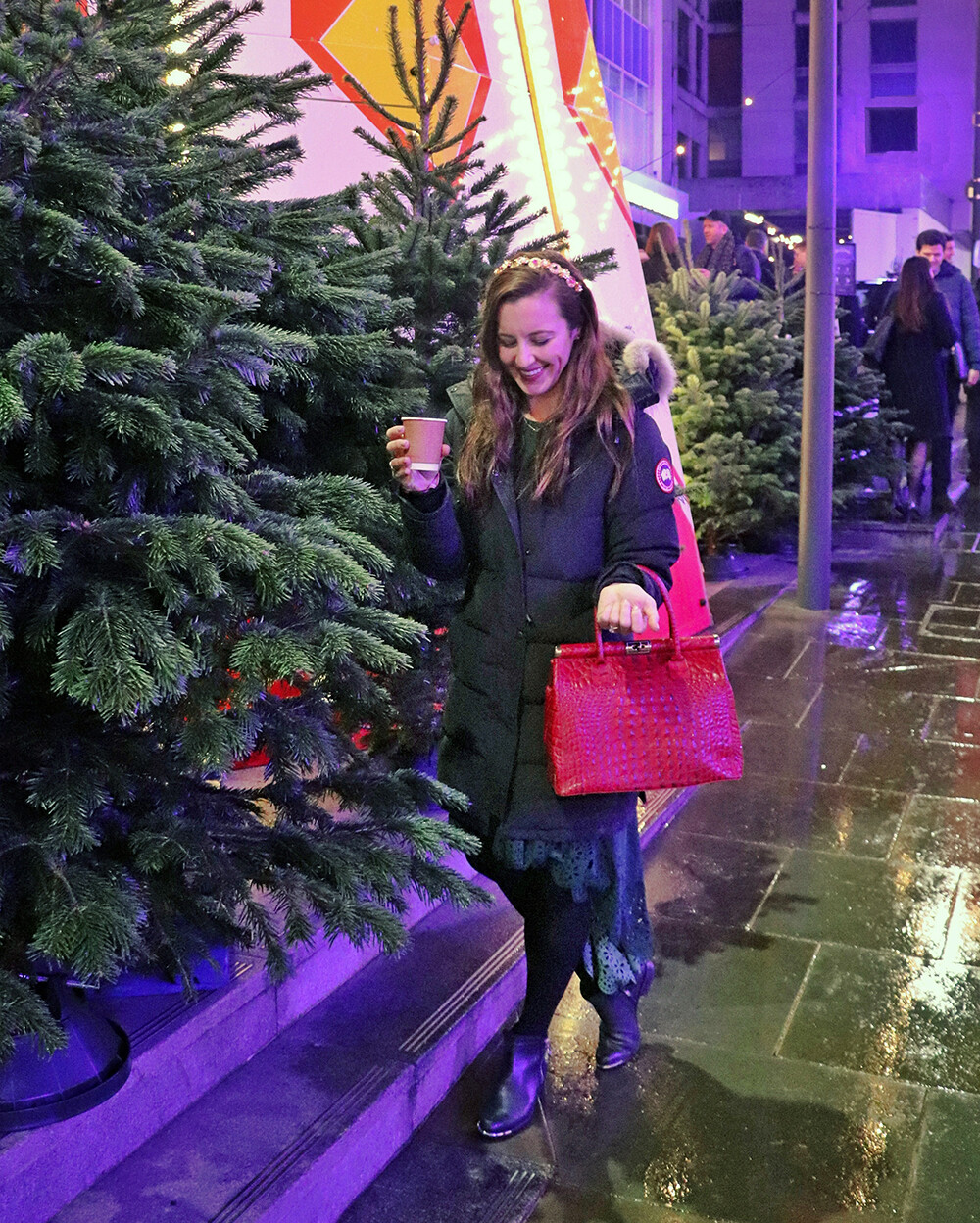 Kelly at Selfridges Christmas Market on the Mews