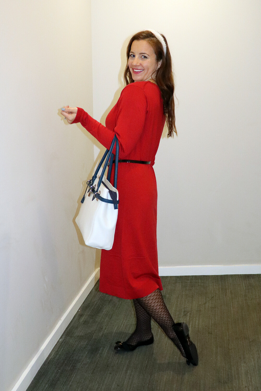 London Fashion Blogger in Red