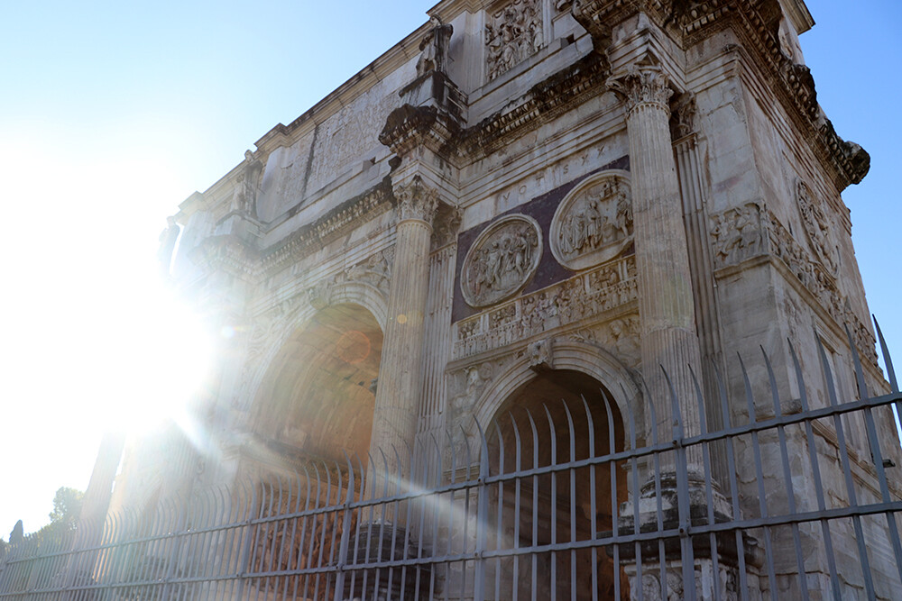 Arch of Constantine with Sun Flare