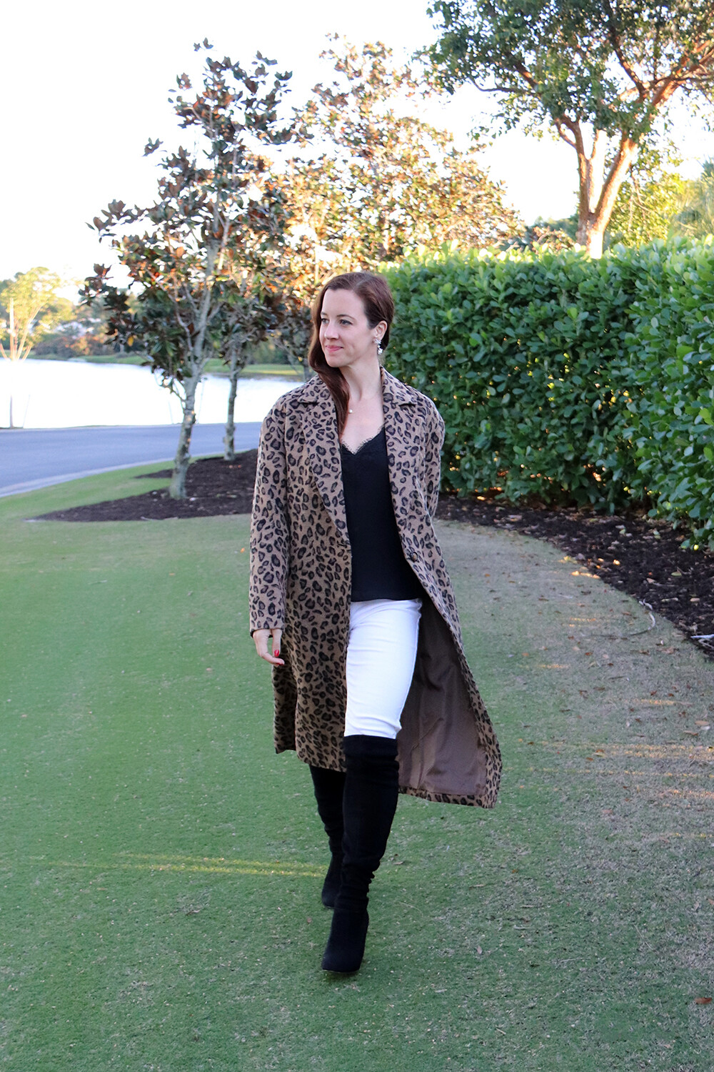 Fashion Blogger Winter Outfit Ideas - Animal Print and Over the Knee Boots