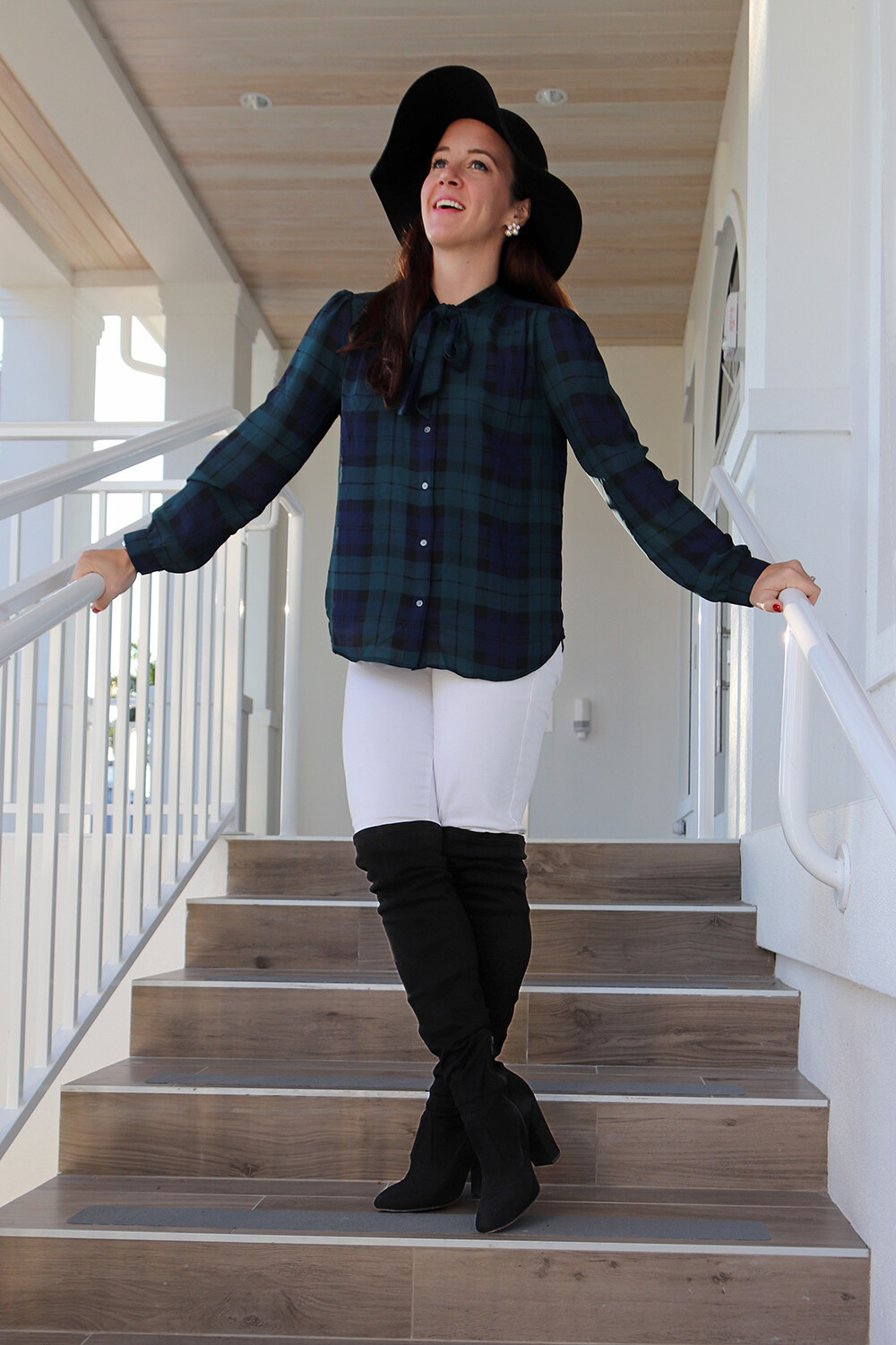 Felt Hat, Flannel, and OTK Boots