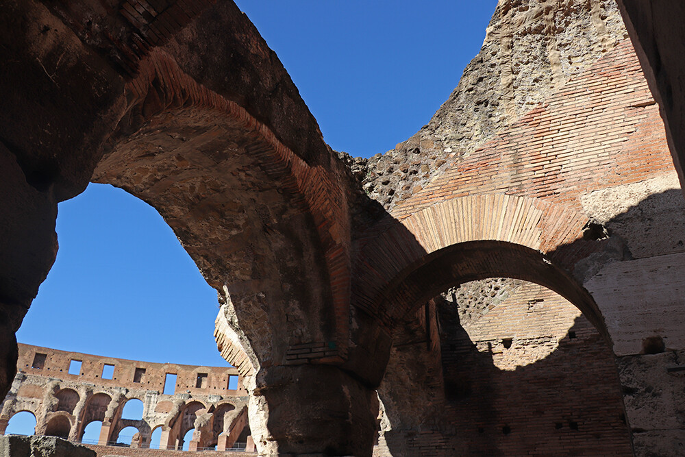 Inside a Colosseum Arch