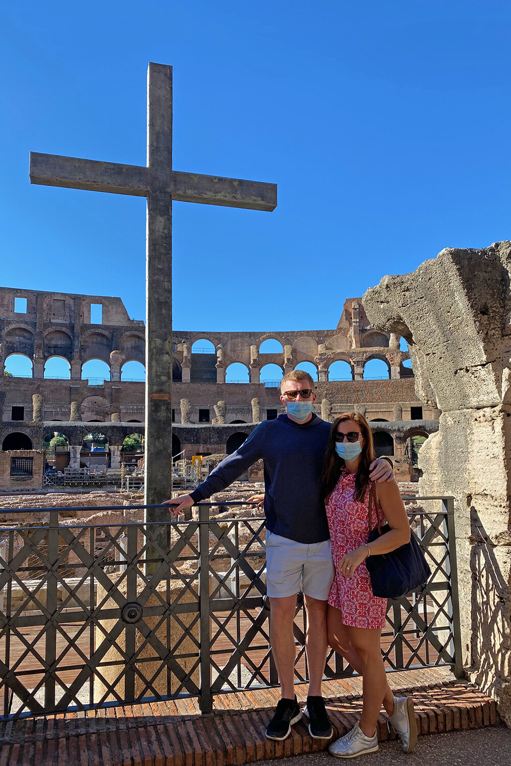 Interior of the Colosseum with the Stations of the Cross