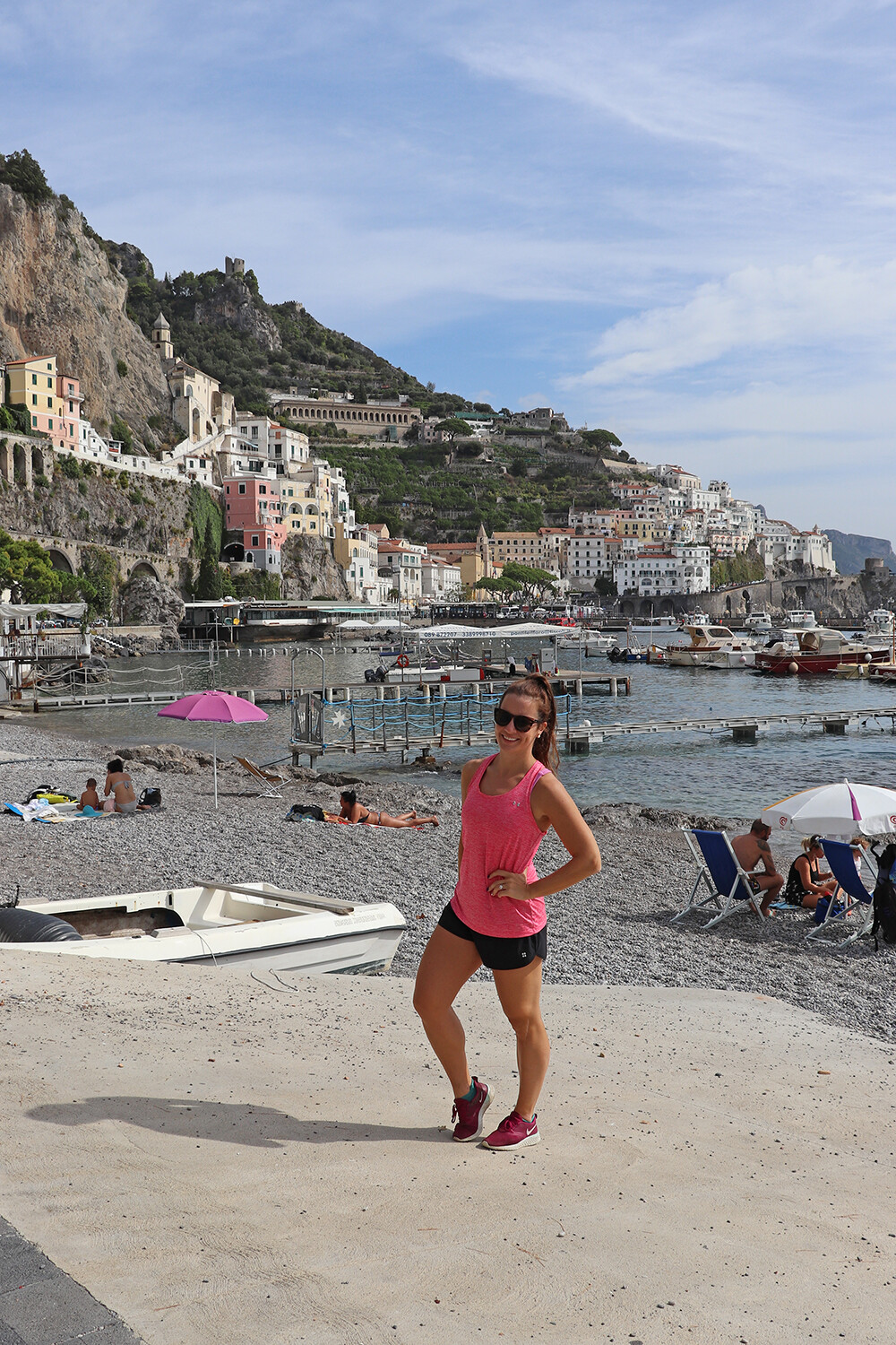 Kelly on the Amalfi Beach