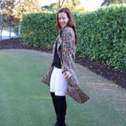 Leopard Coat cupcakes and cashmere Sabrina Coat in Churro