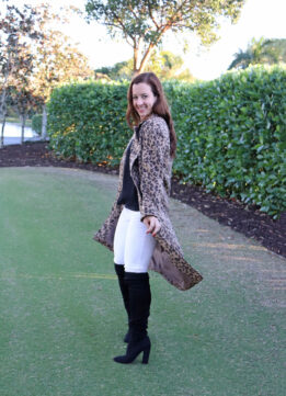 Leopard Coat cupcakes and cashmere Sabrina Coat in Churro