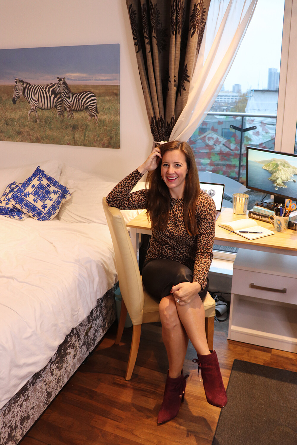 Leopard Print Sweater&nbsp; and Ted Baker Suede Ankle Boots