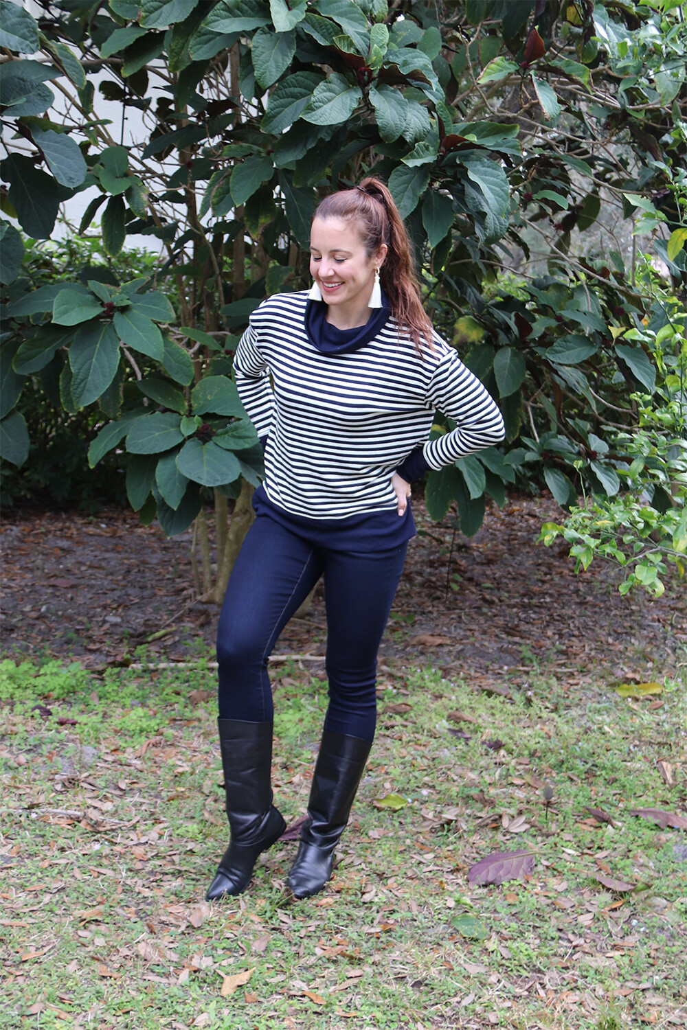 Navy and White Winter Outfit Ideas