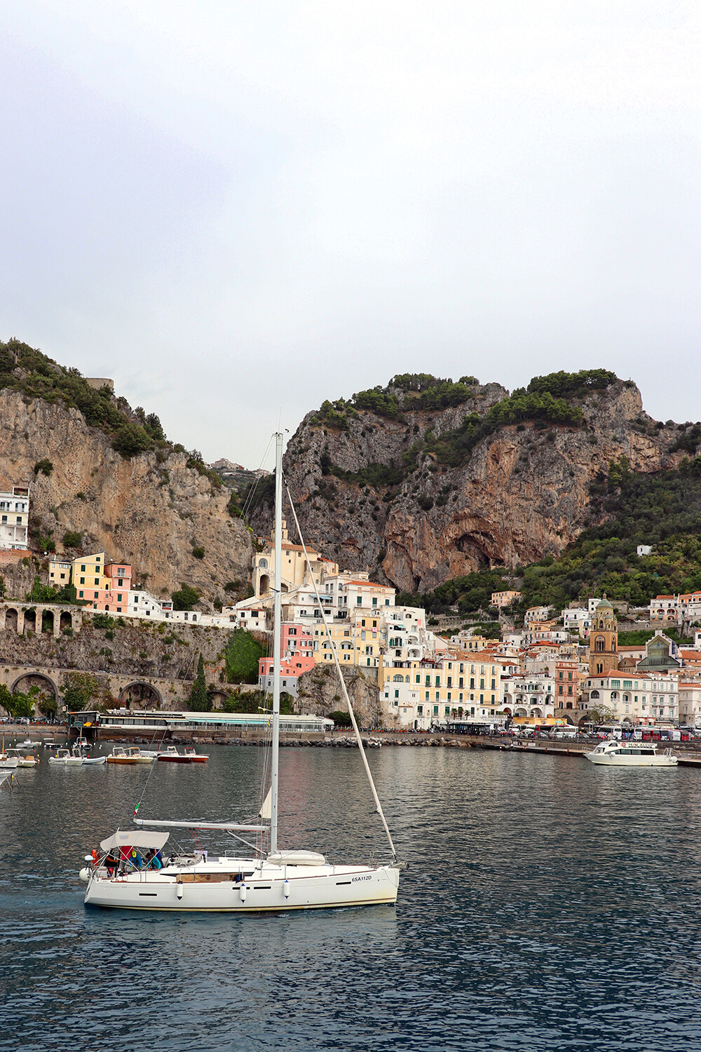 Sailboat in the POrt of Amalfi