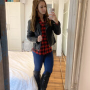 Selfie in All Saints Leather Jacket