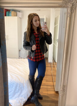 Selfie in All Saints Leather Jacket