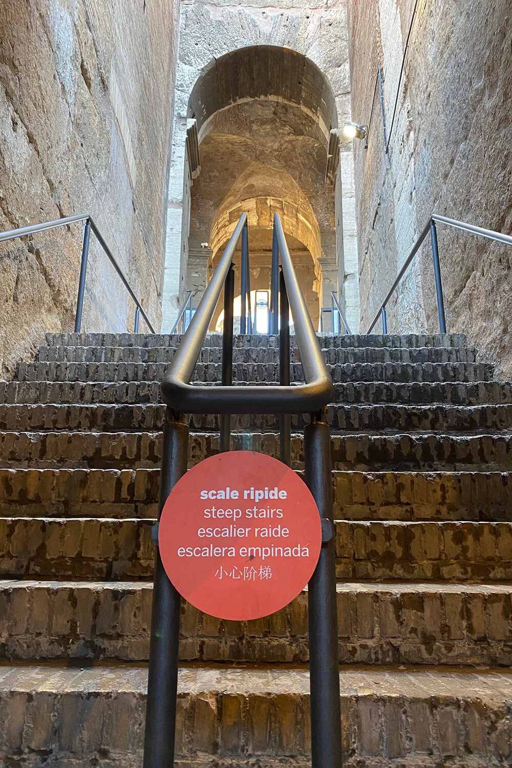 Stairs in the oval amphitheatre