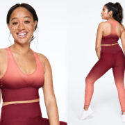 VIctoria’s Secret Seamless Bra and Tight in Rosebud And Merlot Night Ombre