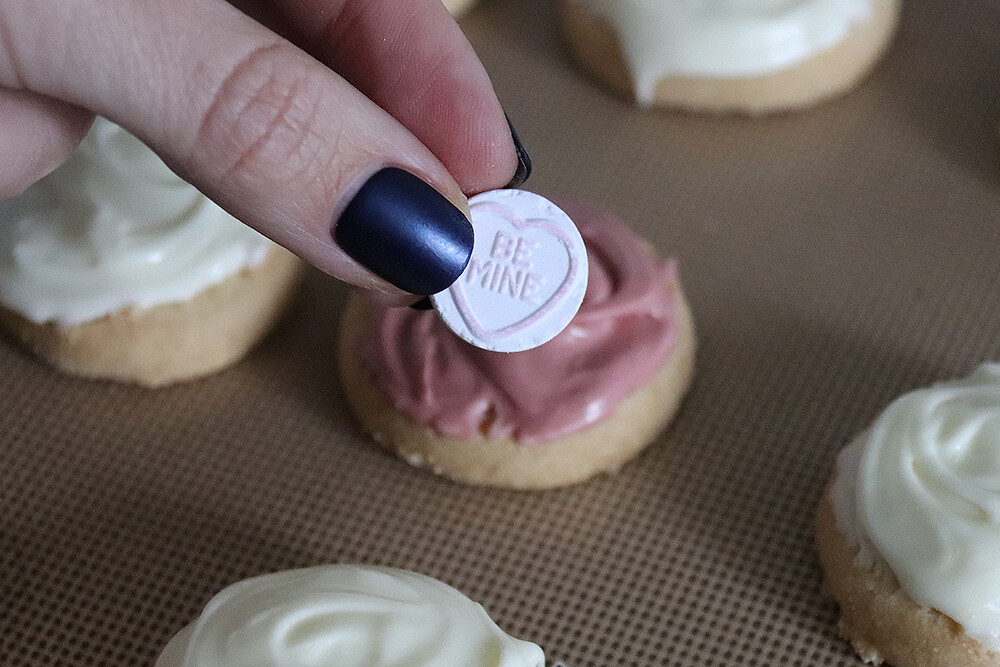 Be Mine Sweettart on Valentines Day Cookie