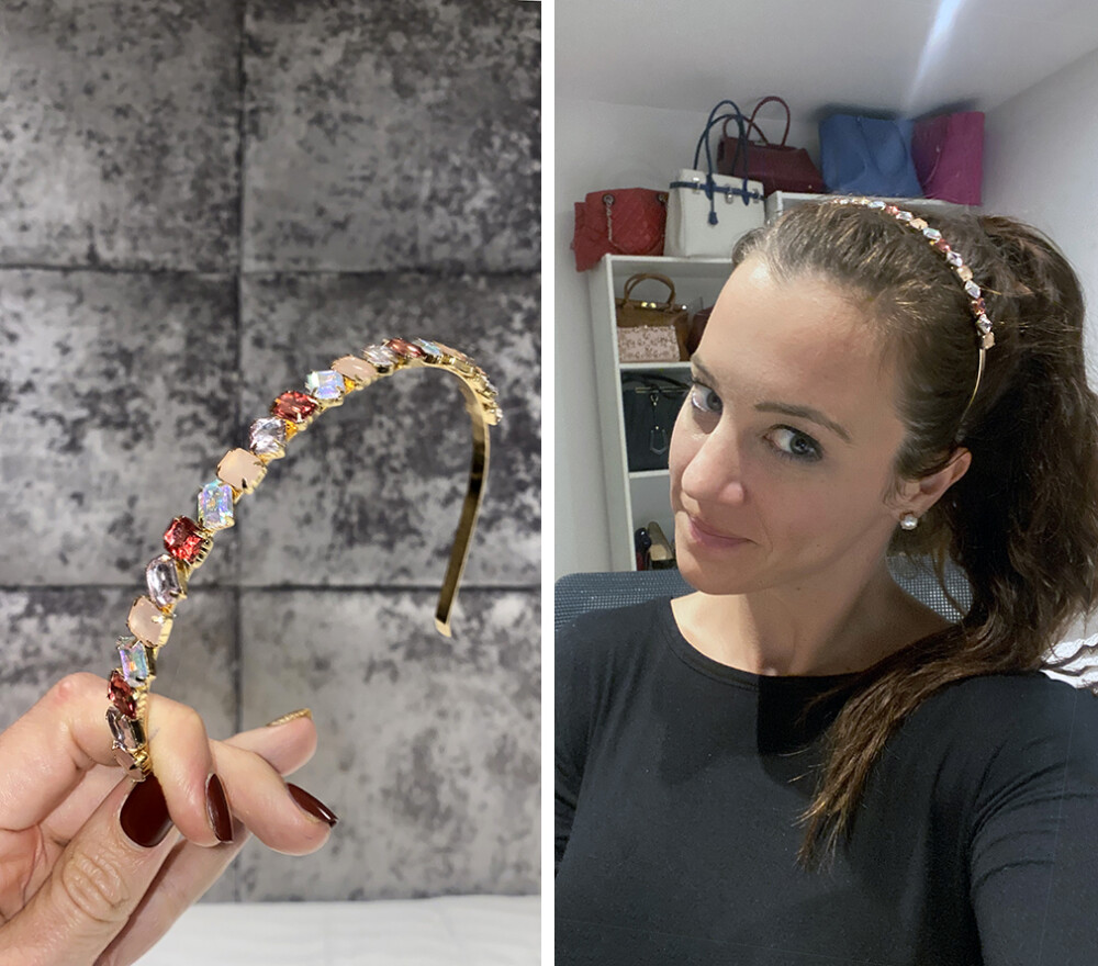 Gemstone Decor Metal Headband