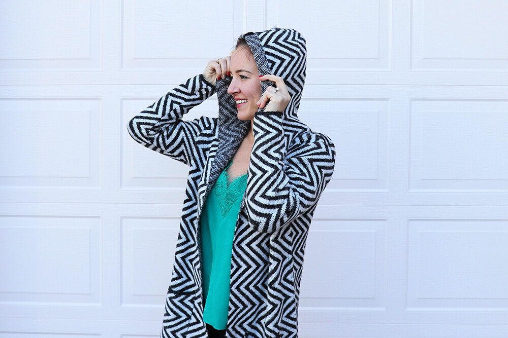 JOSEPH A Hooded Long Cardigan Sweater Coat&nbsp;