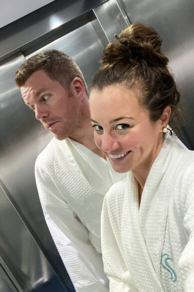 Kelly and Mark at the Thermae Spa