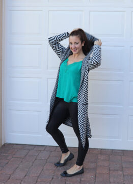 Sparkles and Shoes Zig Zag Hooded Cardigan