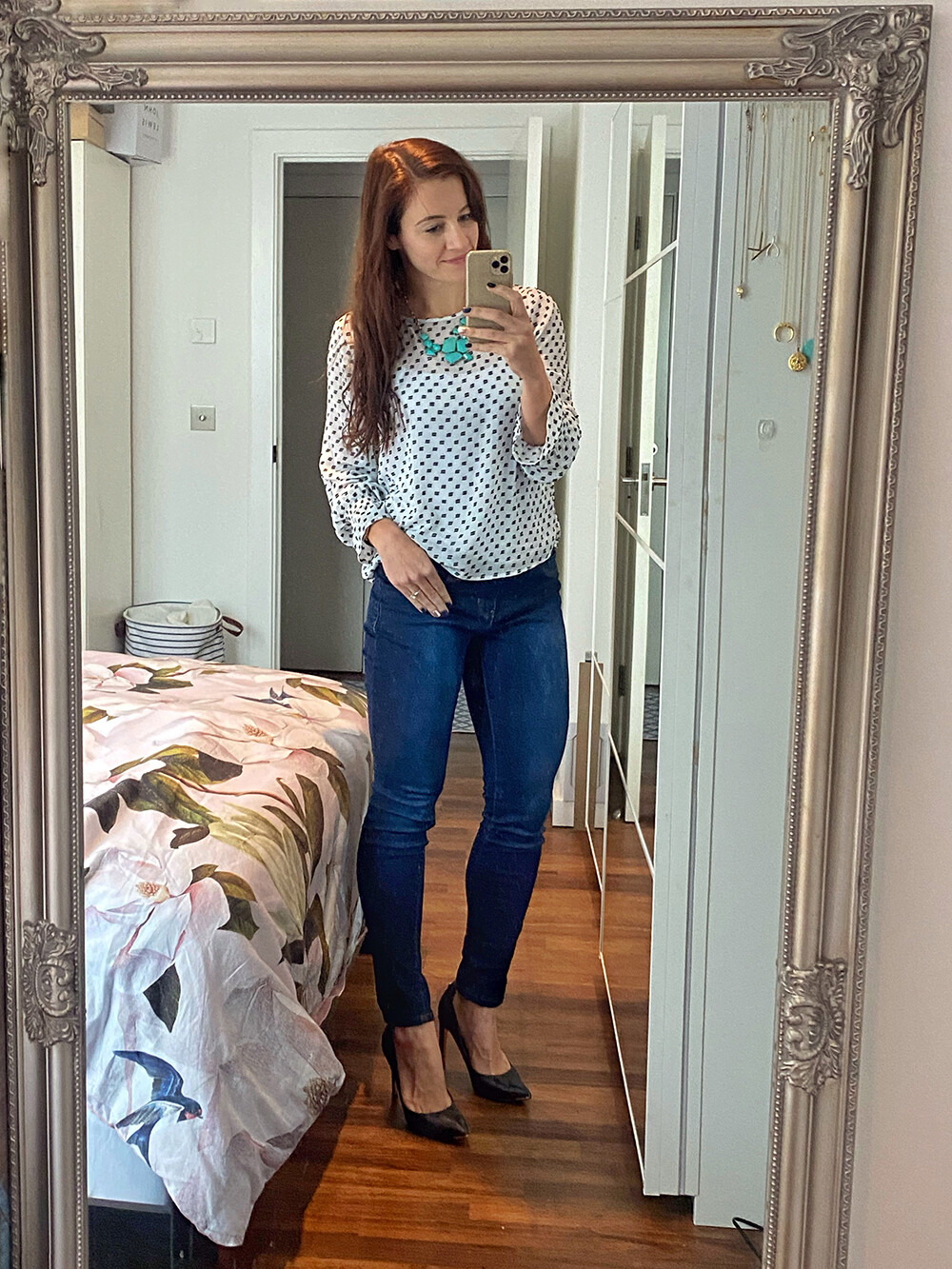 WFH Style - BB Dakota Blouse and Ted Baker Pumps