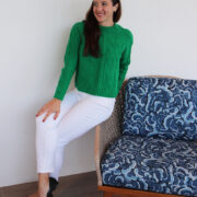 Early Spring Outfit Idea in a Kelly Green Sweater