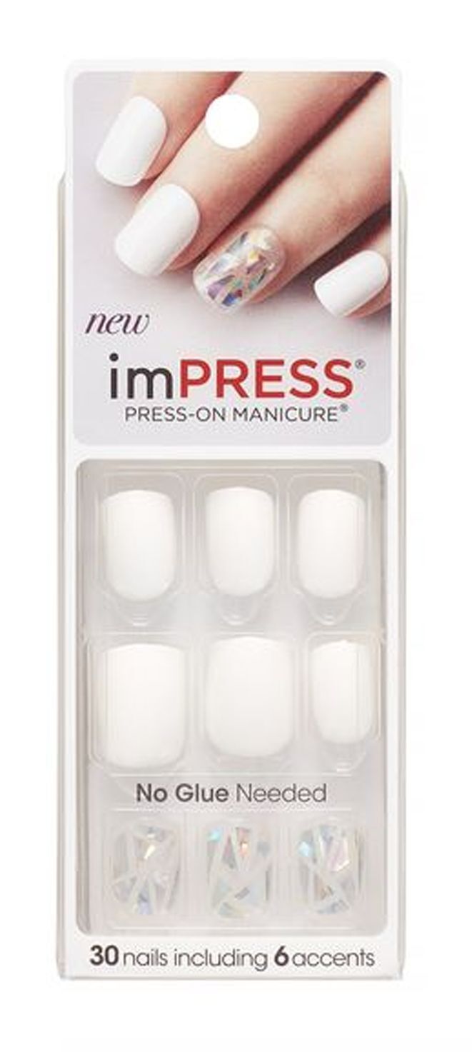 KISS imPRESS Press-On Manicure in One Shine Day White