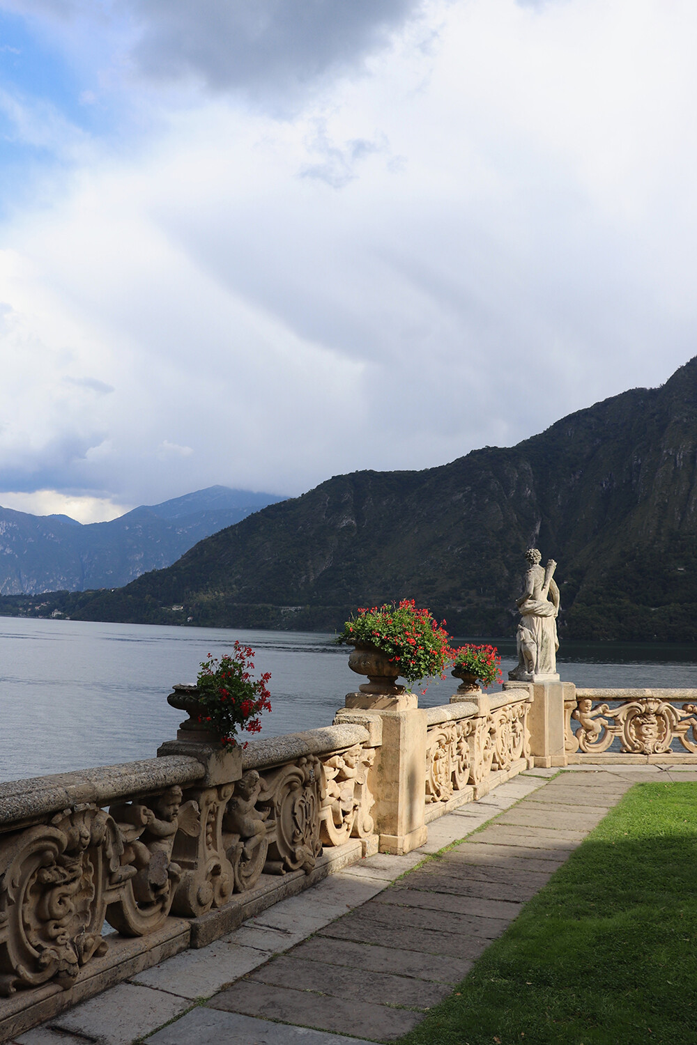 View from Lake Como Villa del Balbianello