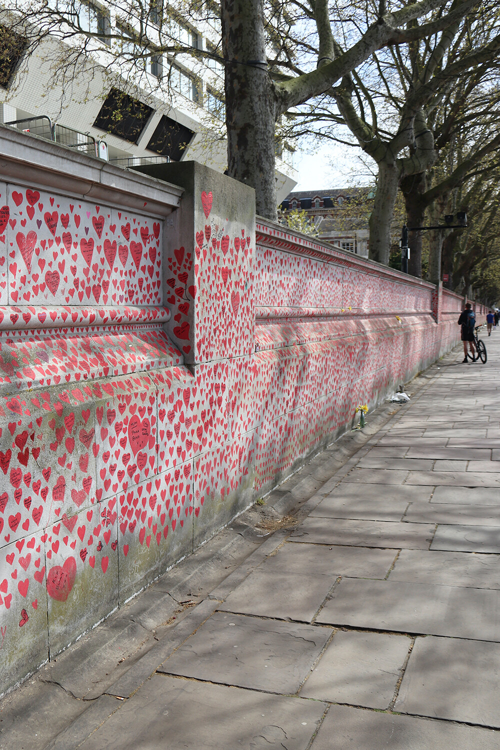 Endless Red Hearts for COVID Rememberance