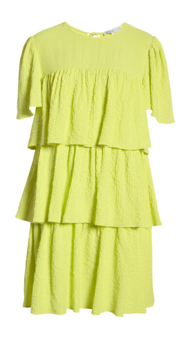 English Factory Tiered Dress in Yellow