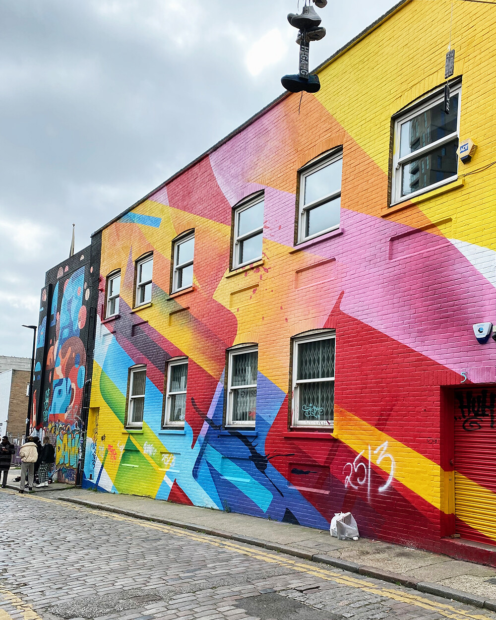 Rainbow Mural Shoreditch Street Art