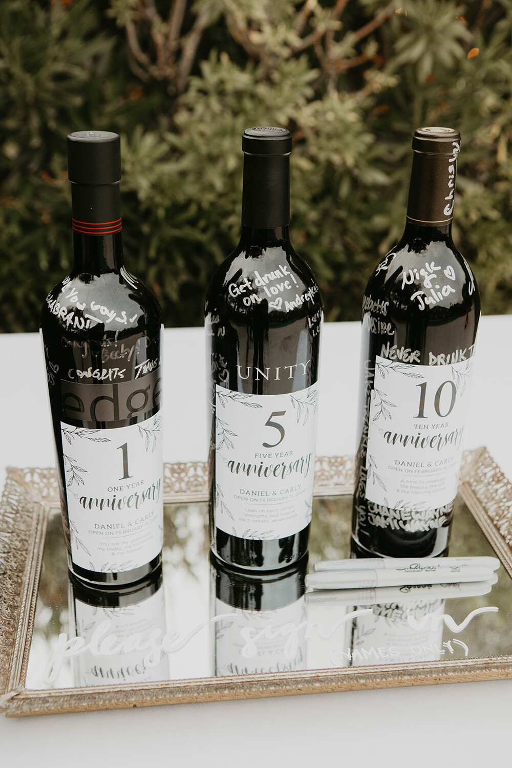 Sign a Wine Bottle Wedding Guest Book