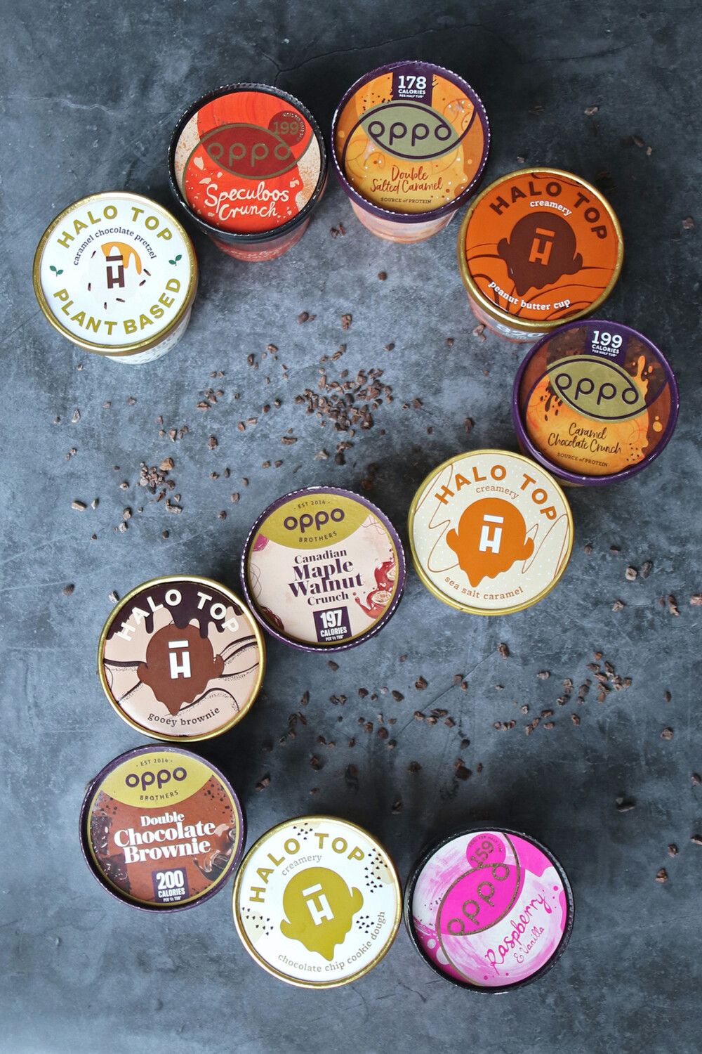 Sparkles and Shoes Pints of Oppo Brothers and Halo Top Healthy Ice Cream
