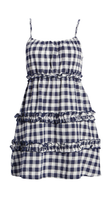 Speechless Gingham Ruffle Tier Minidress
