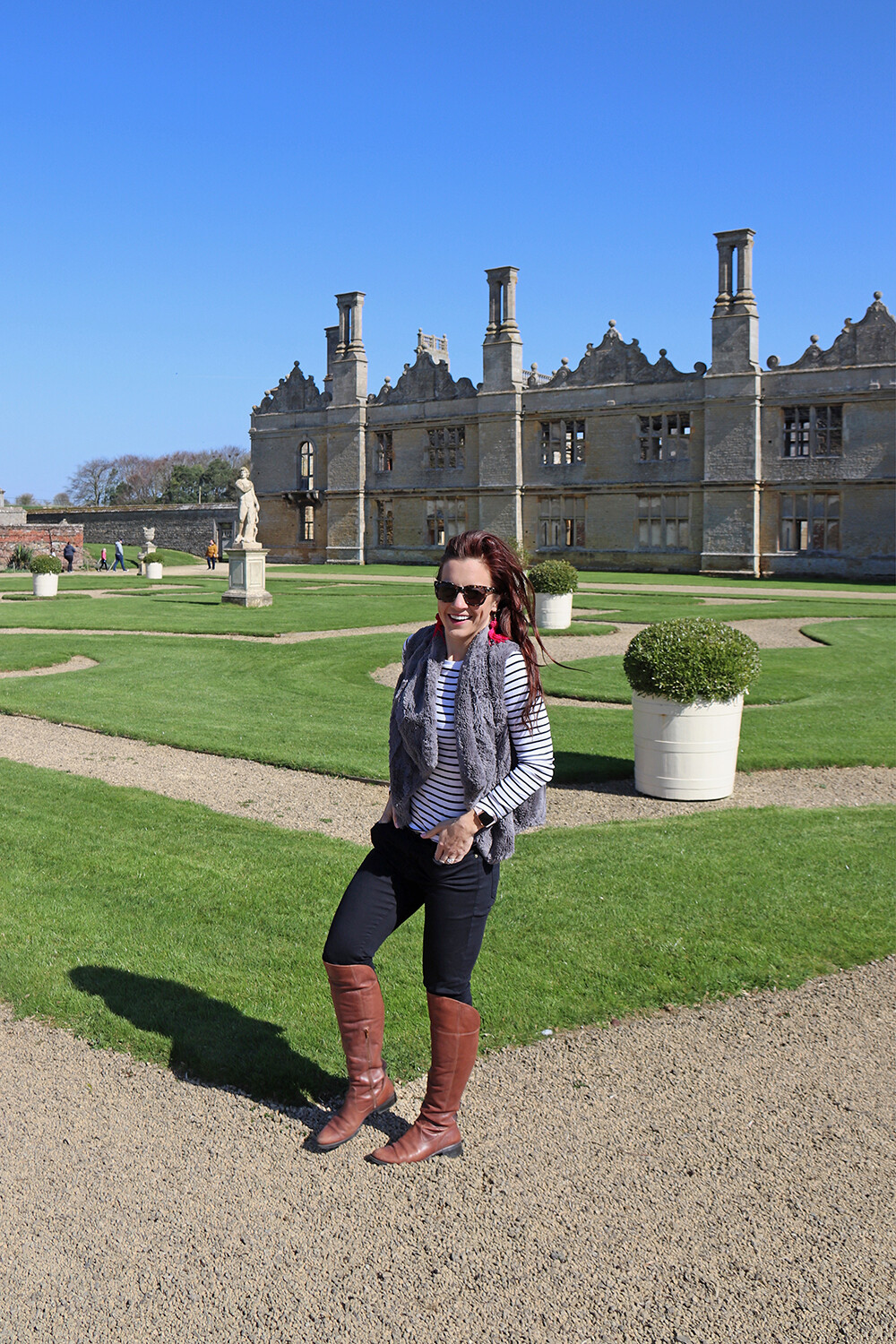 Travel Blogger at Kirby Hall in England