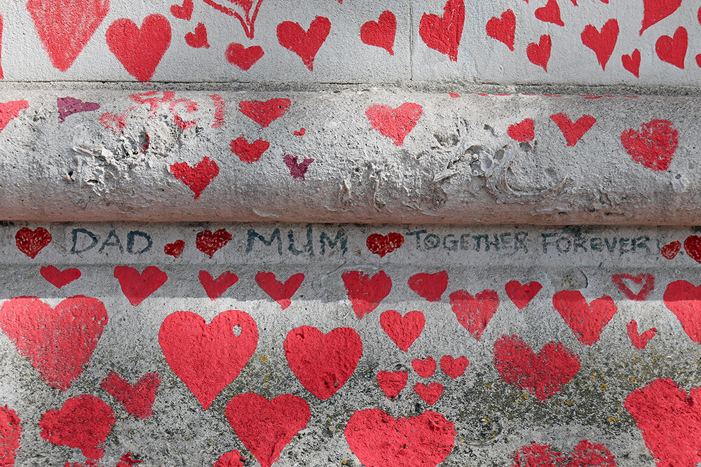United Kingdom National COVID Memorial Wall - Dad and Mum Together Forever