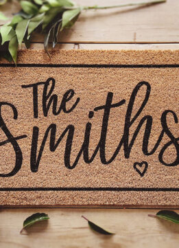 Imagineered Personalized Family Name Doormat from Etsy