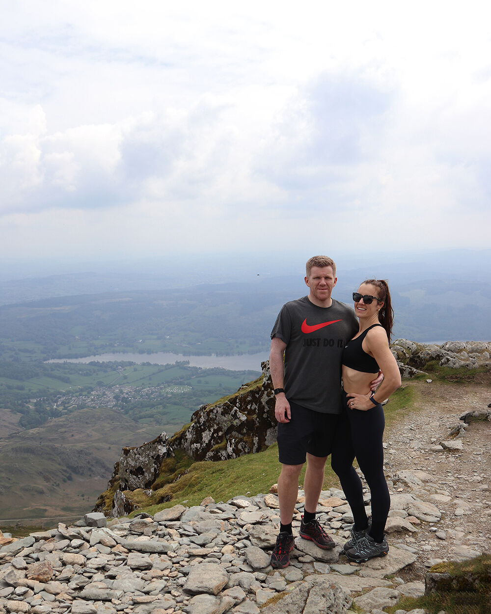 Kelly and Mark at the Summit of Old Man of Coniston