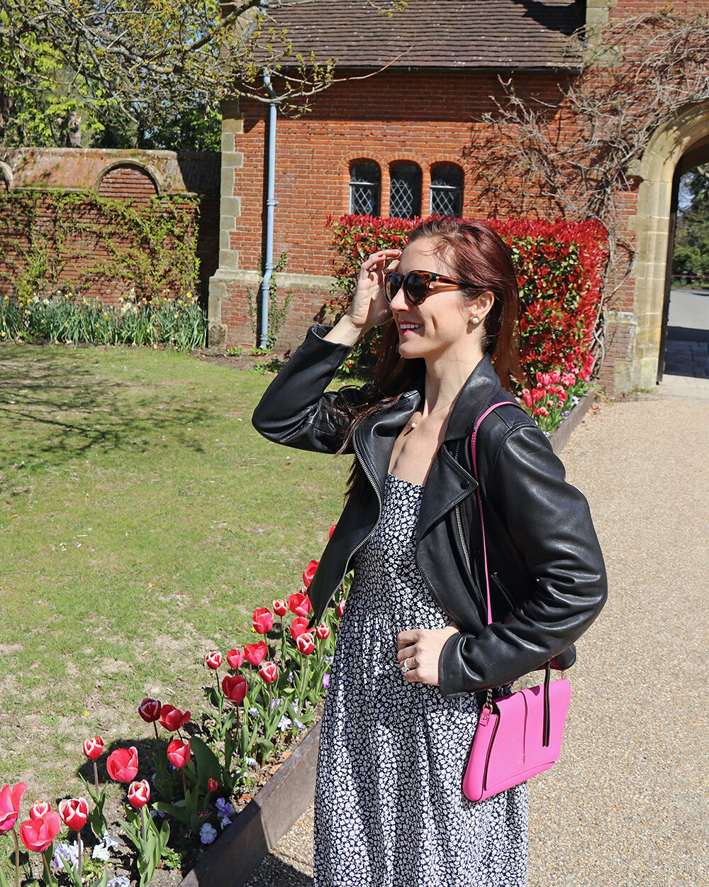 London Blogger in AllSaints Dalby Leather Jacket and LeSpecs Jealous Games Sunglasses