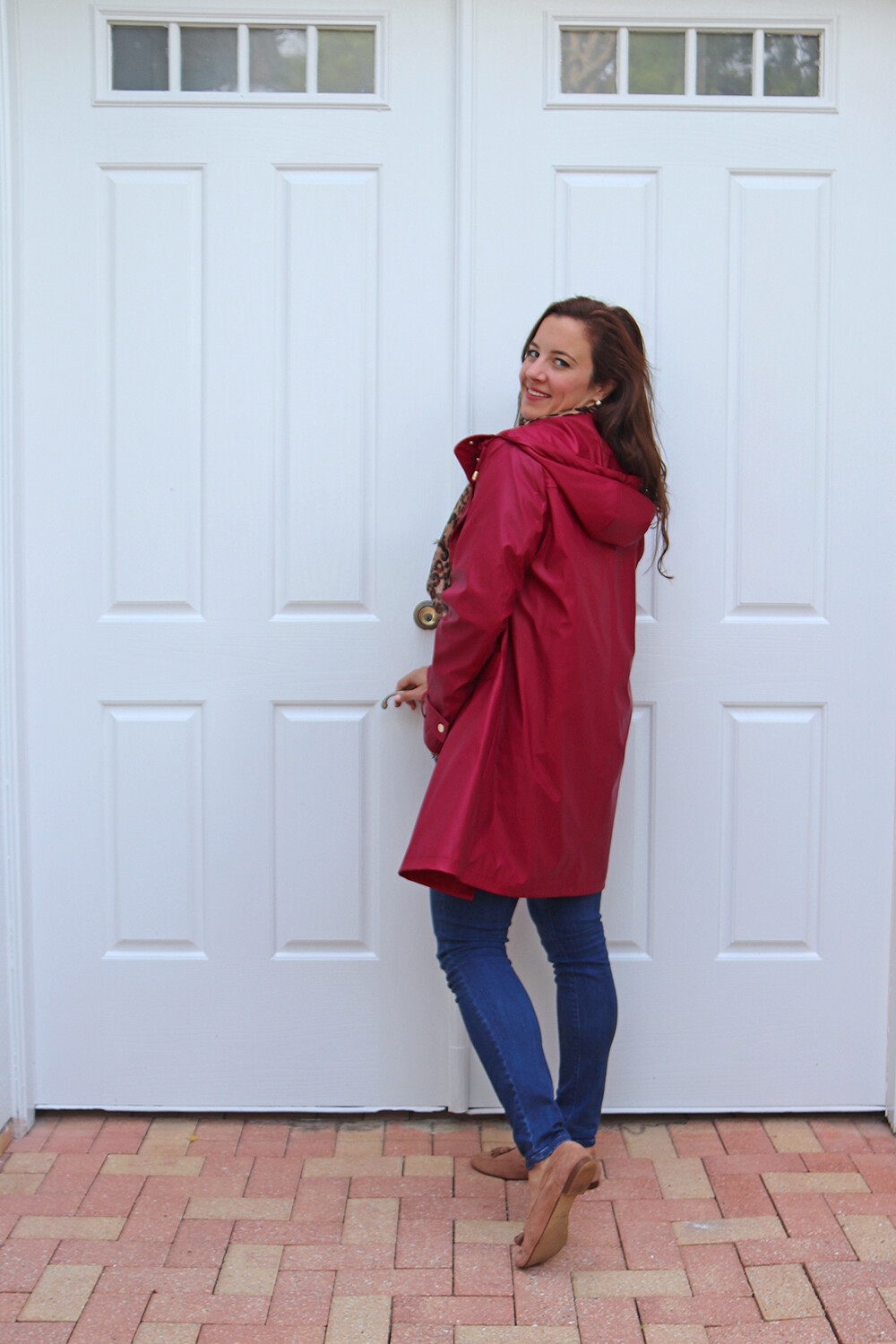 Pink Raincoat and DL 1961 Denim