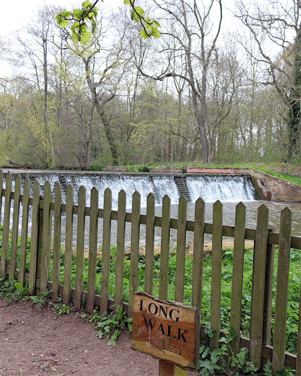 Sign for the Long Walk around Kedleston Hall