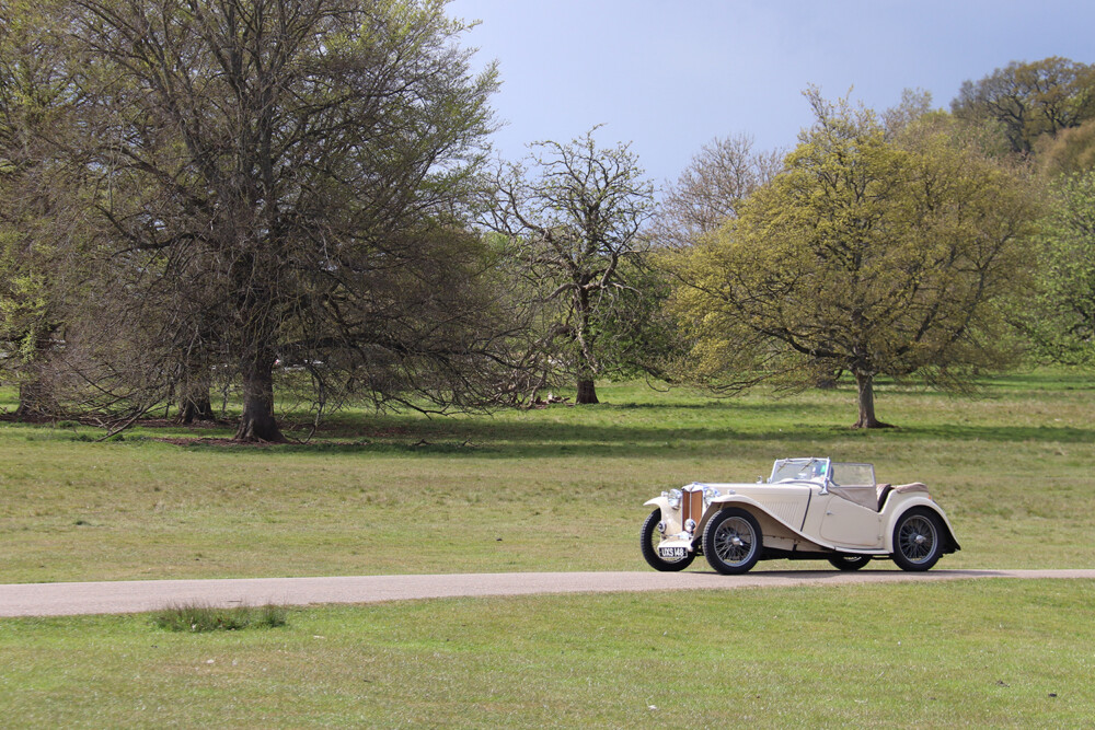 Vintage Car in the English Countryside